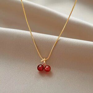 5/$30 Cherry Charm Pendant Necklace